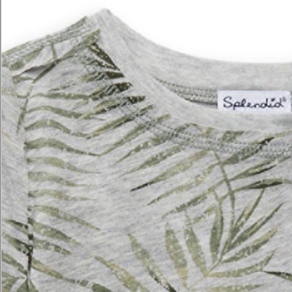 Set of 2 Splendid Baby Palm Leaf Tee + Joggers Soft Green Gray Unisex Set NWT - Picture 4 of 7